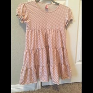 Pink checkers dress